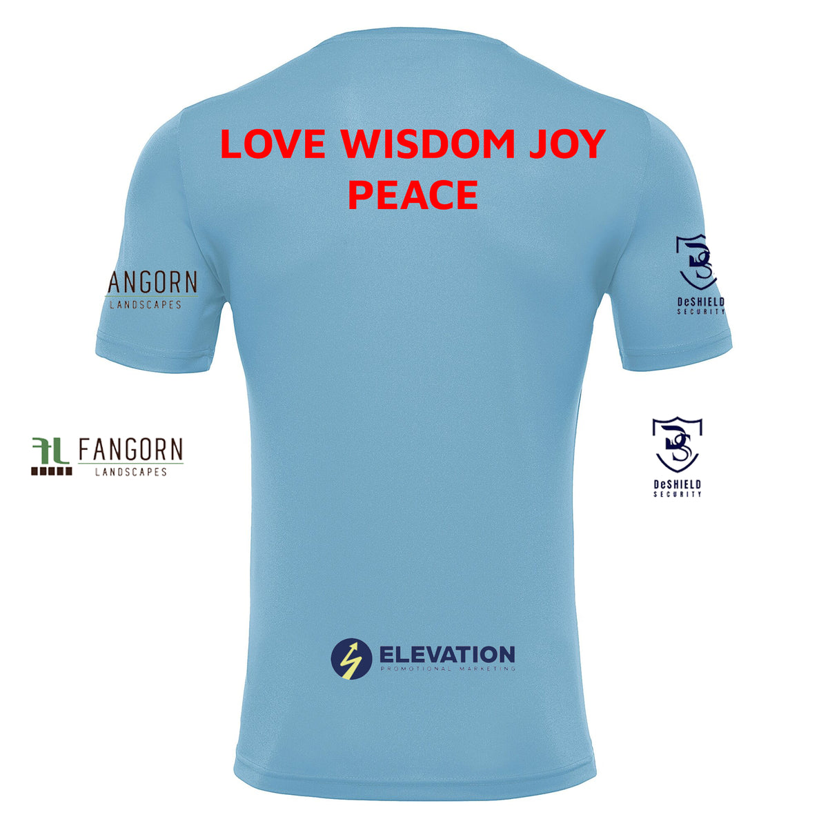Custom Sky Blue T-Shirt with Logos - Malden Parochial