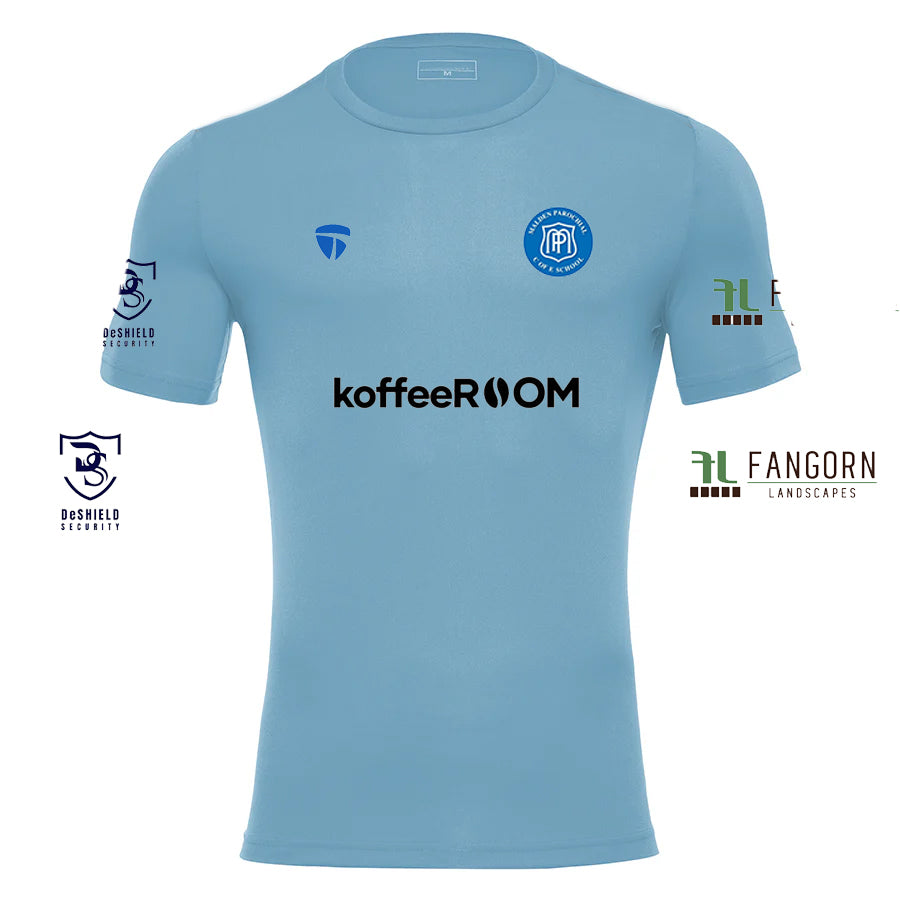 Custom Sky Blue T-Shirt with Logos - Malden Parochial